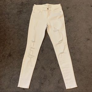 Old Navy White Distressed Jean Leggings